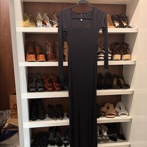 SKIMS Black Long Sleeve Dress